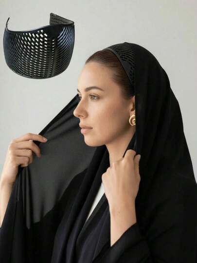 Breathable Mesh Headscarf Fixing Ring, Non-Slip Muslim Headscarf Accessory, Daily & Travel Hair Decor