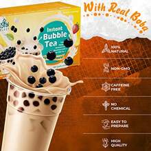 5 Packs Taro Mango Honeydew Strawberry Bubble Tea Kit Set With Extra Rich Tapioca Pearls Straws - Mix Fruity - View 2