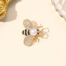 Elegante Bienen-Brosche, luxuriöse Ansteckblume für den Revers, rutschfestes Anzug-Accessoire - Verschiedenfarbig - Übersicht 3