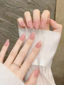 10片手工制作美甲贴片，情人节礼物，春夏美甲，圆形美甲，春季美甲，按压式美甲，短款按压式美甲，假指甲，短款美甲，亚克力按压式美甲，手工按压式美甲，可拆卸可重复使用 - 彩色 - 查看 5