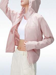 CAMEL CROWN 女士户外轻便透气防晒外套，高紫外线防护，清凉透气，适合春夏穿着 - 山茶粉 - 查看 3