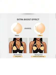 1 Pair Self-Adhesive Silicone Invisible Push-Up Bra (Strapless, Backless) - Water Drop Lifting Patch - View 5