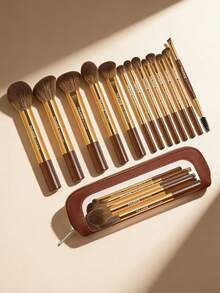 MAANGE Bộ cọ trang điểm chuyên nghiệp 13 món kèm túi đựng, bao gồm cọ nền, cọ má hồng, cọ phấn phủ, cọ phấn mắt, cọ chuốt mi, cọ kẻ lông mày, cọ che khuyết điểm, cọ tán màu, cọ highlight, cọ tạo khối, thích hợp cho phụ nữ và bé gái khi đi du lịch. - Nhiều màu - Xem 9