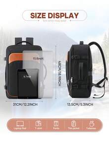 Ba lô du lịch đa năng mở 180°, ba lô xách tay dung tích lớn có ngăn đựng laptop, túi du lịch cuối tuần chống nước có dây đeo hành lý dành cho nam và nữ. - Nhiều màu - Xem 9