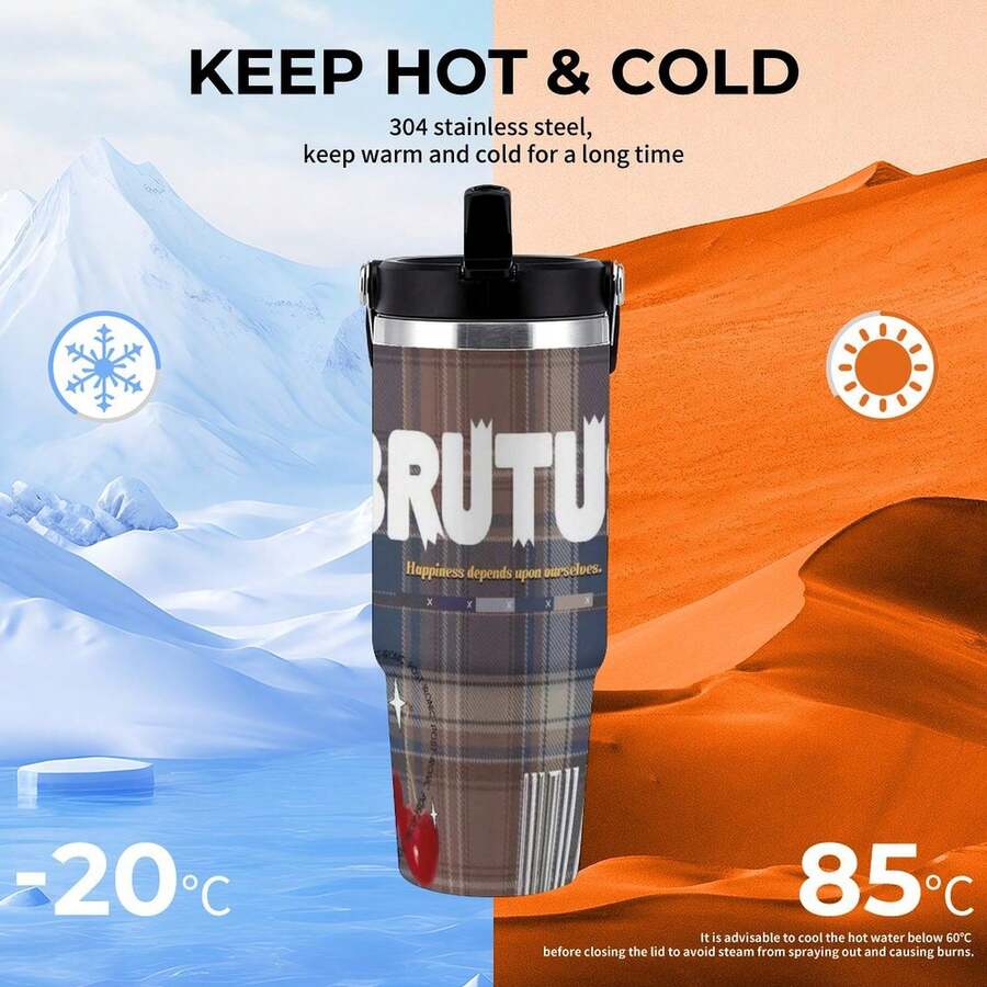 30oz BRUTUS Stanley Style Tumbler Wrapped Graffiti SGRHO Mug - trắng - Xem 1