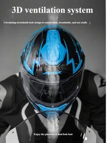 1pc Professional Cycling Helmet, ABS High-Strength Shell With Wolf Head Totem Design, EPS Cushion Lining, Detachable Colorful Anti-Fog Visor And Ventilation System, Suitable For Urban Commuting And Track Riding All Year Round - 911-wolf Walk Black and Yellow - View 2