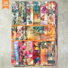 36 Sheets A5 Vintage Lace Floral Patchwork Background Paper, Suitable For Bullet Journals, Scrapbooking, Cards And Crafts - Rectangle - View 1