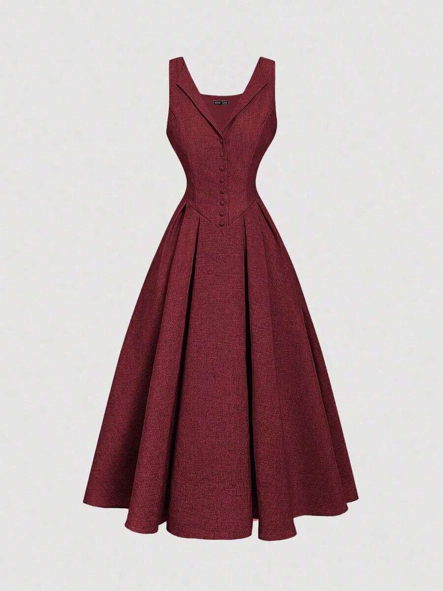 Women Midi Dresses - 波爾多 - 查看 1