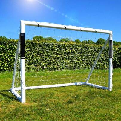Goal - All Weather - 70mm Extra Thick UPVC - Football Goal For Gardens, Integrated Locking System, 4 (6x4, 8x4, 8x6, 12x6)