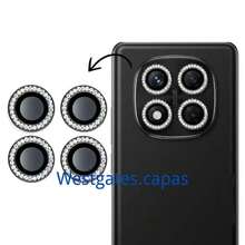 Metal And Diamond Camera Protector Kit For XIAOMI  Note 14 4G 5G / Note 14 Pro 4G 5G / Note 15 / Note 15 Pro / Pro Plus - Diamante preto - 查看 1