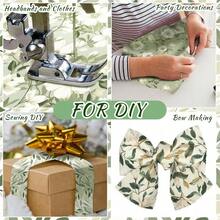 40 Rolls Of Light Green Fabric Rolls For Carpet Lining, Green Fabric Strips, 2.56 Inch Jelly Leaves And Floral Pre-Cut Square Bundles, Spring Patchwork Materials For Blankets, Tote Bags, Sewing DIY Crafts - Variant - View 6