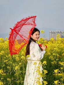 Ô che nắng cưới thủ công, ô che nắng ren kiểu phương Tây, ô che nắng dùng làm đạo cụ khiêu vũ, ô che nắng cho studio chụp ảnh cưới. - Nhiều màu - Xem 14