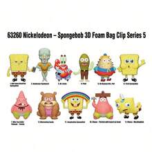 Viacom 1PC Nickelodeon Spongebob Officially Licensed Blind Box 3D Figurine Bag Clip Charms Blind Bag Anime Figure Keychain Anime Collector Kering Backpack Decor Mystery Gift - Multicolor - View 5