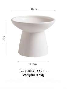 Bát ăn cho mèo bằng gốm sứ cao 6,2 inch, thiết kế nông giúp bảo vệ râu mèo, không chứa chì và cadmium, cao 5 inch, thích hợp cho việc cho mèo ăn. - 350ml - Xem 10
