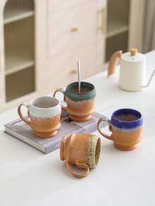 1 chiếc cốc sứ 430ml, cốc sữa ăn sáng, cốc yến mạch, cốc cà phê có quai xách, cốc nước dung tích lớn, cốc trà hoa, cốc đôi, cốc cà phê Latte Art, cốc Espresso, cốc nước văn phòng, cốc sứ tráng men rạn độc đáo, cốc đựng đồ uống, cốc cà phê, cốc sứ - Nhiều màu - Xem 2