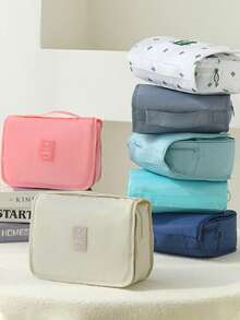 1 pieza Bolsa de aseo de gran capacidad para viajes, bolsa de lavado colgante impermeable, organizador de cosméticos, bolsa de almacenamiento de viaje multifuncional, bolso de mano con cremallera portátil, bolsa de almacenamiento de herramientas de belleza, bolsa de maquillaje de viaje para mujeres, organización de cosméticos, artículo esencial para viajes, regalo para mujeres, regalo de vacaciones, regalo de Navidad, bolsa de artículos de tocador, bolsa de ducha para mujeres, regalo del Día de la Madre, regalo para maestros, artículos esenciales para cruceros - Multicolor - Ver 5