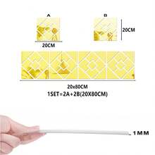 OUTANA Self-Adhesive Non-Deformable Acrylic Mirror Wall Sticker, Fade-Resistant, Suitable For Corridor, Wardrobe, Office, Entrance, Living Room, Bedroom, Dressing Room, Matching Modern Luxury - JMZH30-16 - View 7