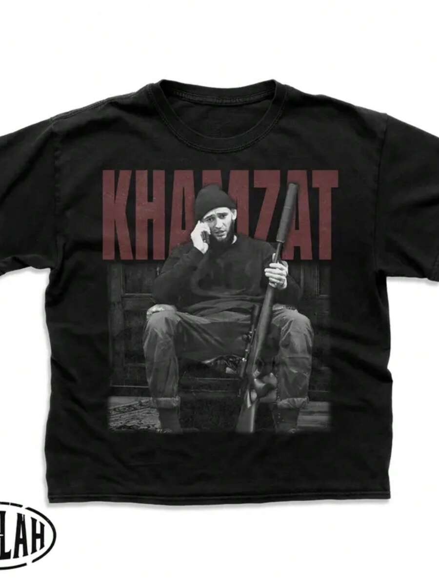 Hamzat Chimaev Vintage 90s Graphic T-Shirt - MMA Unisex T-Shirt. - màu đen - Xem 1