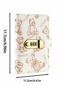 Hộp tiết kiệm tiền 1 chiếc, có thể chứa 100 tờ tiền giấy, kèm ví đựng tiền xu và sổ tiết kiệm, thiết kế ngộ nghĩnh, có thể đựng tiền mặt, phong bì, thời trang và tiện dụng, dung tích lớn, có khóa quay số, có thể dùng làm album ảnh/album đựng tài liệu 3 vòng. - Nhiều màu - Xem 10