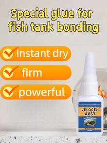 Keo dán bể cá cường độ cao, khô nhanh. Bền chắc, độ bám dính cao, trong suốt, không mùi. Không gây hại cho cá, tôm hoặc cây thủy sinh. - Dung tích 32g - Xem 9