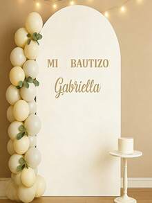 1pc Personalized "My Baptism" Sticker, Customizable Name Baptism Welcome Sign Decor Sticker, Removable Waterproof Vinyl Sticker Suitable For Baby Baptism And Christening Ceremony - Multicolor - View 4