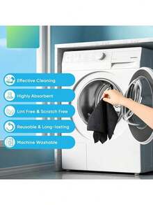 10/20Set Home Cleaning Multicolor Soft & Quick Drying Absorbent Sponge Cloth Set,Kitchen,Bathroom,Home,Household Suppliers Back To School Supplies School Tops - 黑色 - 查看 2