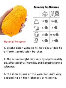 EDCUEBE7 1 件 5 股牛奶纱，钩针编织线，适用于 DIY 编织包、围巾、帽子、毛衣、玩偶，50 克/件（随机包装） - 彩色 - 查看 5