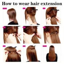 4/27 Bone Straight Clip In Human Hair Extensions Real Human Hair 120g/8pcs Full Head Clip In Hair Extensions For Women - SP4/27 - View 12