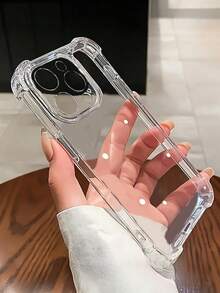 1 ốp lưng điện thoại chống sốc, trong suốt, chống ố vàng, tương thích với iPhone 11/12/13/14/15/16/16 Pro Max, ốp lưng chống trượt thoải mái, tương thích với iPhone 17/17 Pro/17 Pro Max/Air - Trong sáng - Xem 3