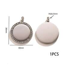 1个304不锈钢金色/钢色圆形吊坠，抛光空白圆盘吊坠，DIY珠宝配件 - 吊墜 - 查看 11