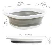 Portable Gray-White Square Foldable Foot Soaking Tub - View 4
