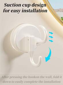 Bộ 2/4 móc hút chân không, không cần khoan, móc treo tường siêu chắc chắn cho phòng tắm, nhà bếp, cửa sổ nhẵn, có thể tháo rời và tái sử dụng, giá treo khăn tắm, móc treo quần áo. - Móc hút chân không - Xem 4