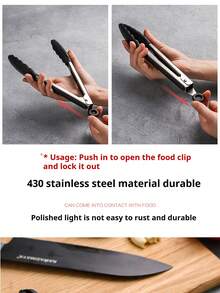 耐高温尼龙食品夹、意大利面夹、不锈钢食品夹、面包夹、烧烤夹、耐热烧烤夹、厨房用品 - 查看 4