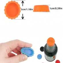 6pcs/Set Reusable Silicone Bottle Cap, Sealed Beer Lid, Kitchen Vinegar Soy Sauce Bottle, Soda Cola Wine Preservation Lid, Reusable Practical Colorful Wine Stopper For Wine Beer Beverage Bottle, Food Storage - View 2