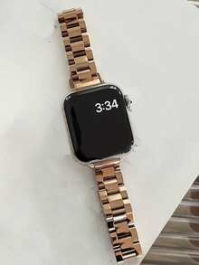 Dây đeo đồng hồ nữ cao cấp màu vàng hồng bằng kim loại, tương thích với Apple Watch 46mm 38mm 40mm 41mm 42mm 44mm 45mm 49mm. Tương thích với Series 11 10 9 8 7 6 5 4 3 2 1 SE Ultra 2. Phụ kiện dây đeo đồng hồ thông minh. - Hoa hồng vàng - Xem 7