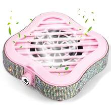 USB Nail Dust Collector, Basic/Glitter Diamond Version, Comes With 10 Filters, Suitable For Nail Salons And Home DIY, Pink/White - Multicolor - View 10