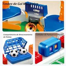 Juego de Mesa de Futbolín de Tamaño Extra Grande con 2 Balones de Fútbol Juguetes para Noches de Juegos Familiares Reuniones y Futbolito para Niños - azul y verde - Ver 3