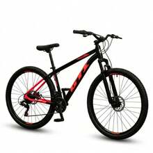 GTI Roma 29-Inch Wheel Bicycle, 21 Speeds, Aluminum Frame, Disc Brakes, Grip Shift, Internal MTB Design. - Red - View 1