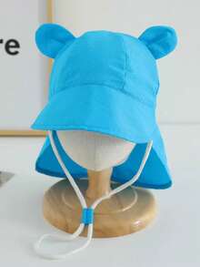 1-3岁婴儿帽 韩版春夏薄款系带护颈护肩帽 婴儿防晒遮阳帽 - 1PC - 查看 11