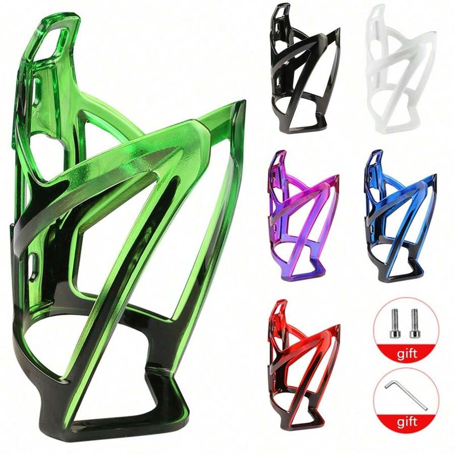 1 Set Road Bike Water Bottle Cage, PC Ombre Color Drink Holder, Lightweight Bicycle Water Bottle Rack, Cycling Accessories - Multicolor - View 1