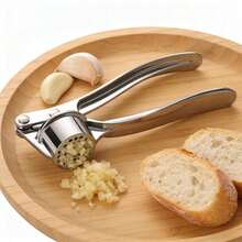 Thickened Alloy Manual Garlic Press, Garlic Mincer & Crusher, Ginger Juicer, Peeler, Kitchen Gadget - Silver - View 1