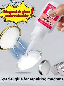 Keo dán nam châm mạnh, độ nhớ cao, khô nhanh, chắc chắn, nam châm PVC trong suốt, keo dán nam châm kim loại kèm ống nhỏ giọt định vị, loại khô nhanh, keo dán thứ hai, keo dán nam châm định vị thứ hai, keo dán kim loại - 30g - Xem 11