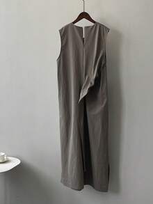 Women Long Dresses - Gray green - View 10