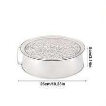 1pc Multifunctional Microwave Splash Guard - Heat Resistant Up To 200°C, 360° Splash-Proof Design, Stackable Plastic Food Cover, Ideal For Protecting Vegetables And Fruits - Multicolor - View 3