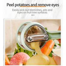 1个PP+不锈钢削皮器，带储物盒，易于清洗，适用于土豆、苹果等蔬菜水果削皮。 - 彩色 - 查看 4