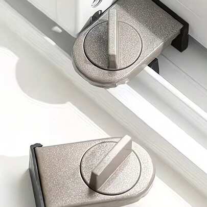 1个/3个/5个装可调节滑动窗锁，门窗防盗安全锁，家用儿童安全窗挡，重型合金水平/垂直窗挡