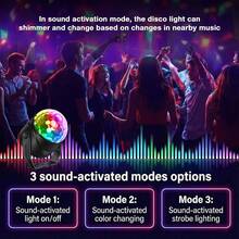 2pcs RGB Party Lights With Remote Control, 7 Modes Disco Ball Strobe Lights For DJ, Home Dance, Birthday, Wedding, Karaoke And Club Atmosphere - Black - View 7