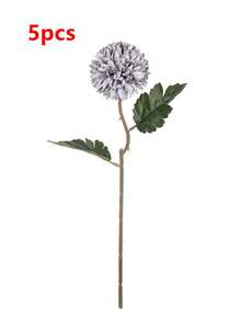 1/5/12个装仿真菊花球，刺绣花朵，婚礼装饰，家居花瓶装饰，餐厅/客厅/卧室插花，新娘捧花，腕花，胸花，生日派对装饰，情人节礼物 - 淡紫色 - 查看 10