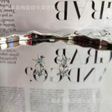 Women Jewelry Sets - White K Blue Star Earrings - View 3