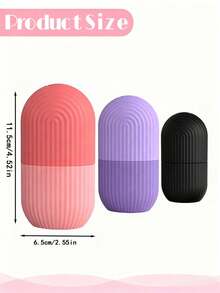 1PC Reusable Silicone Ice Roller For Face And Eyes - Facial Care Tool To Shrink Pores, Reduce Acne, Soothe And Brighten Skin, Leak-Proof Design, Ideal For At-Home Spa Care - Multicolor - View 3
